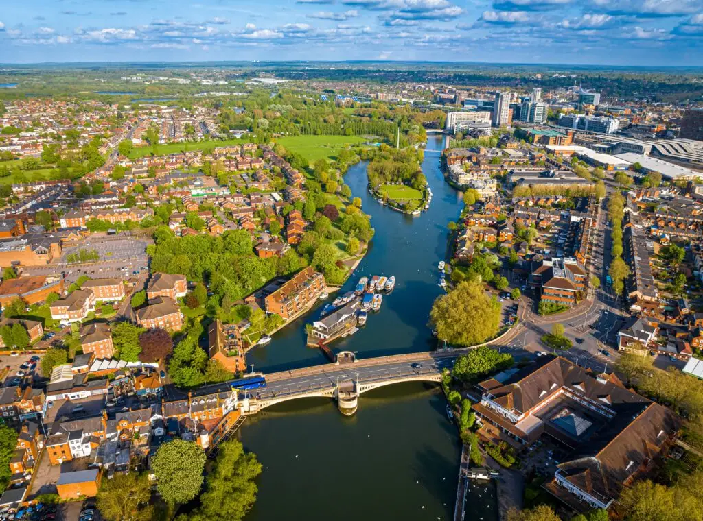 Aerial view of Reading