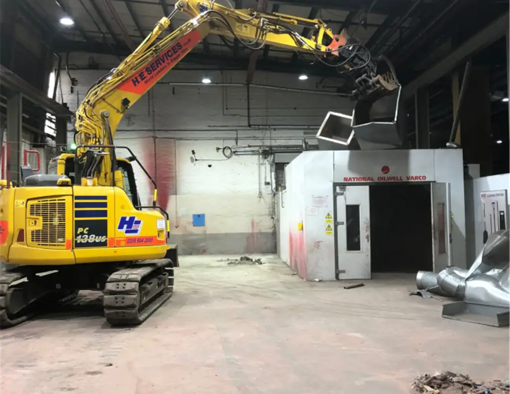 paint booths and oil interceptors removal at National Oilwell Varco, Gateshead